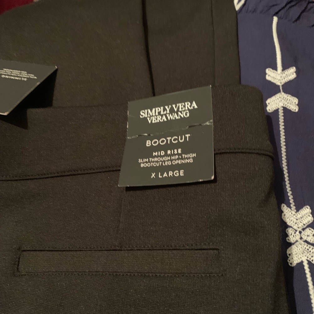 Black Vera wang boot cut pants